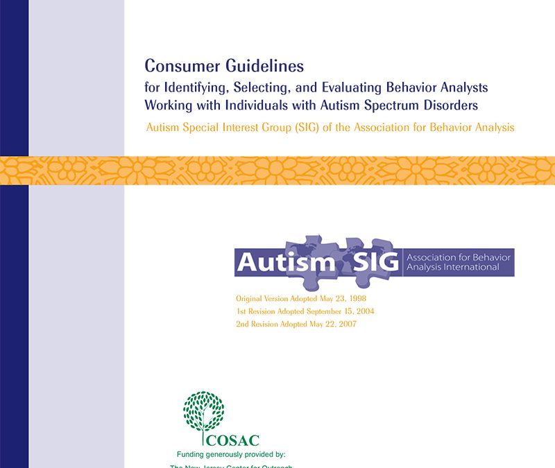 Autism SIG Consumer Guidelines