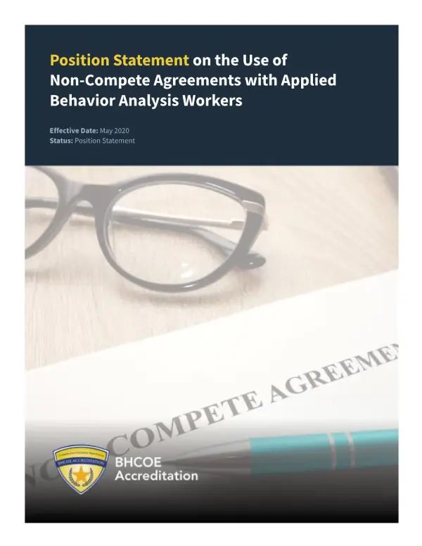 BHCOE Position Statement on Use of Non-Compete Agreements in ABA