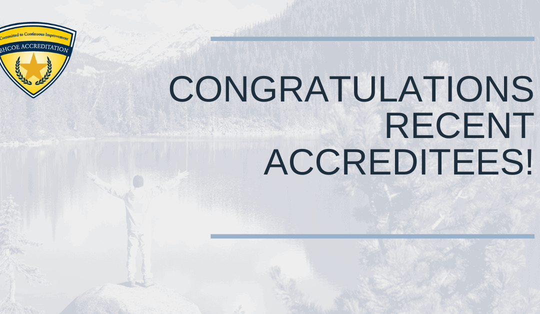 BHCOE September 2021 Accreditation Announcements