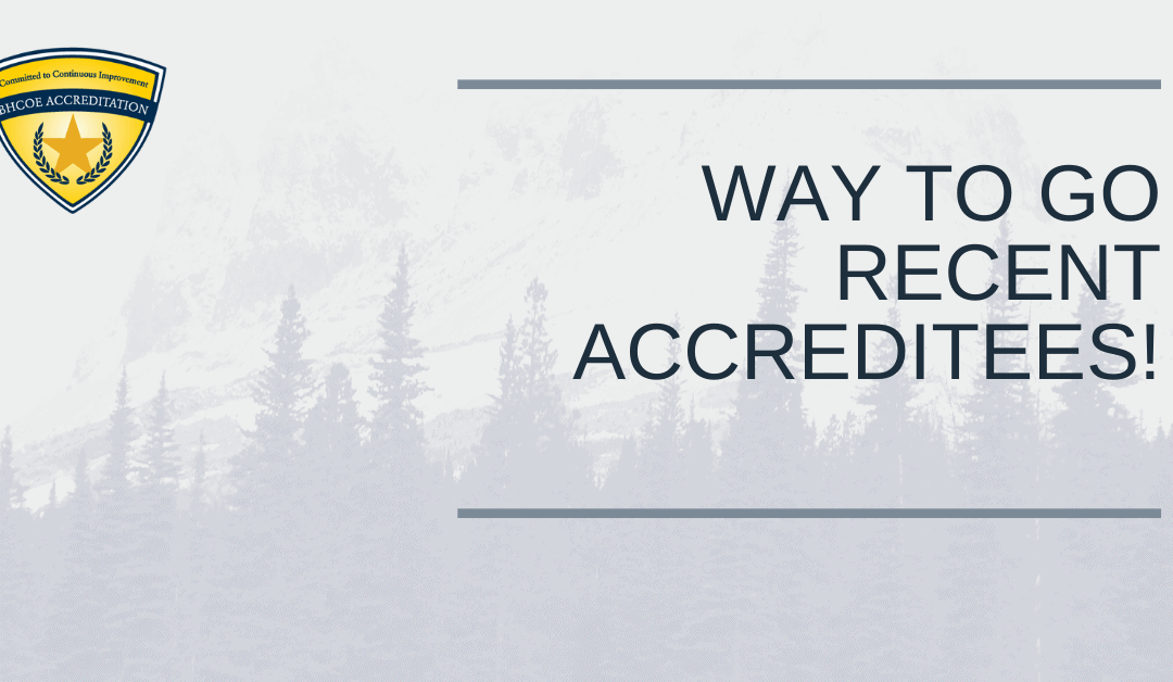 BHCOE October 2021 Accreditation Announcements